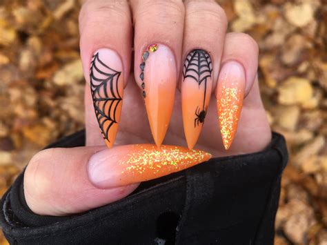 acrylic nails halloween nail art